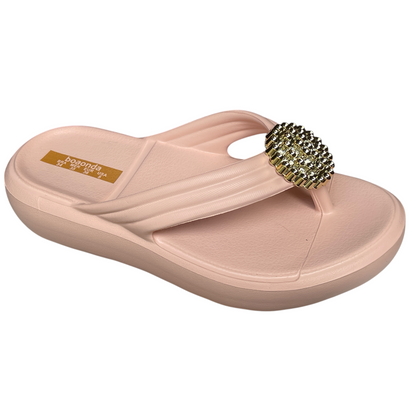 Chinelo Feminino Plataforma EVA  Alana Lux Pedras Boaonda 110
