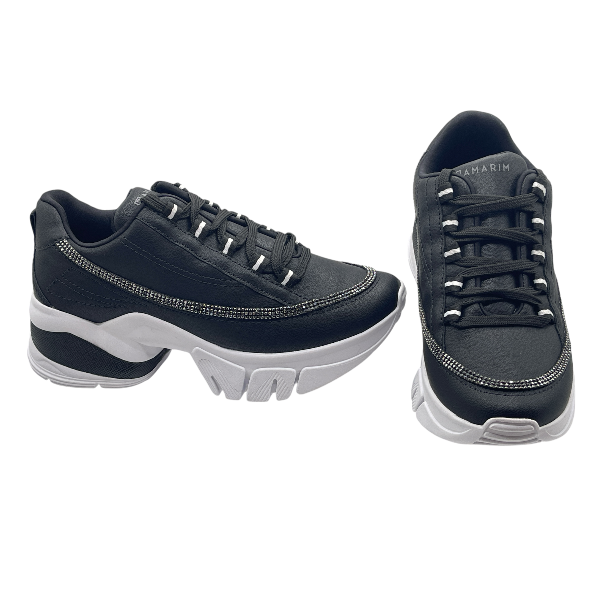 Tênis Feminino Chunky Plataforma Strass Ramarim 24-80106