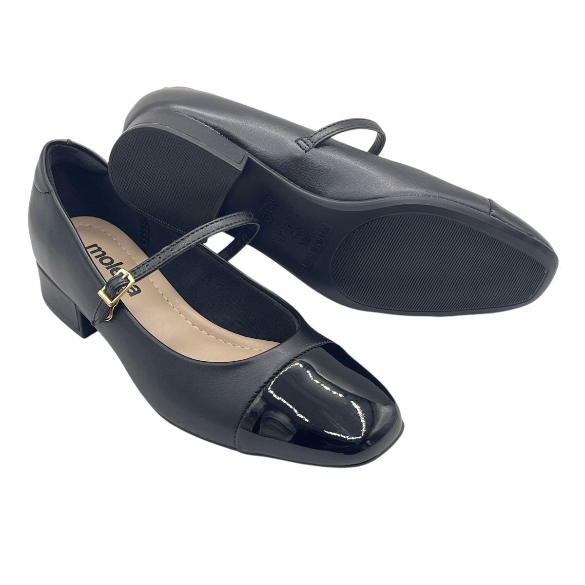 Sapato Feminino Boneca Salto Baixo Moleca 5795.103