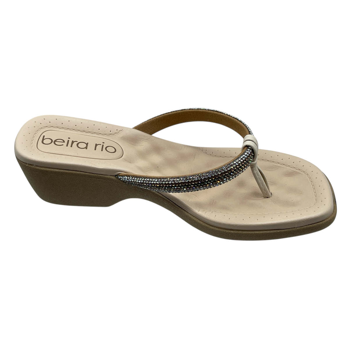 Tamanco Feminino Salto Grosso Baixo Strass Beira Rio 8527.104