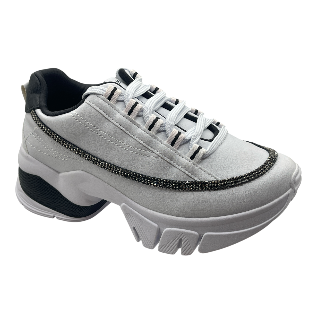 Tênis Feminino Chunky Plataforma Strass Ramarim 24-80106