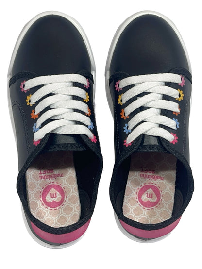 Tênis Infantil Meninas Napa Sardenha Flor Molekinha 2572.104