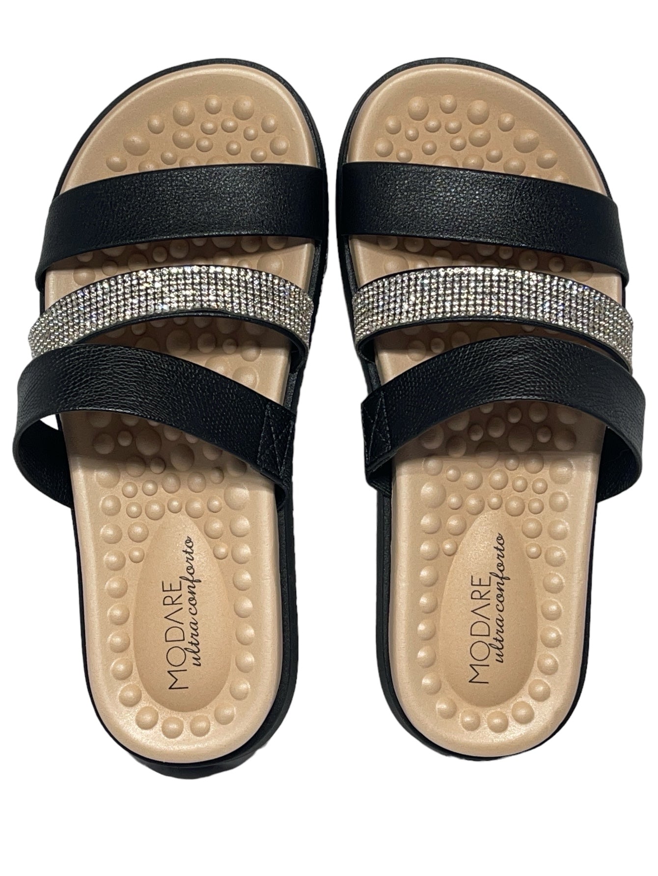 Chinelo Tamanco Slide Strass Modare Ultraconforto 7178.109