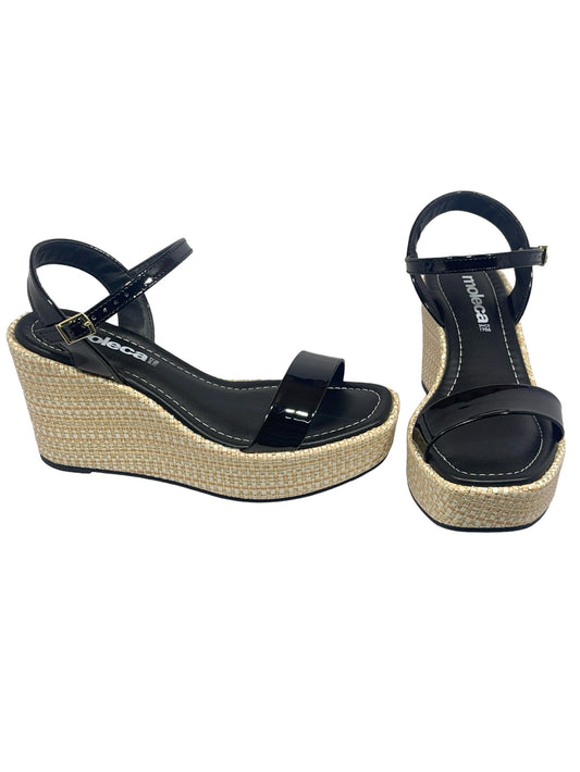 Sandália Feminina Salto Alto Anabela Verniz Moleca 5492.102