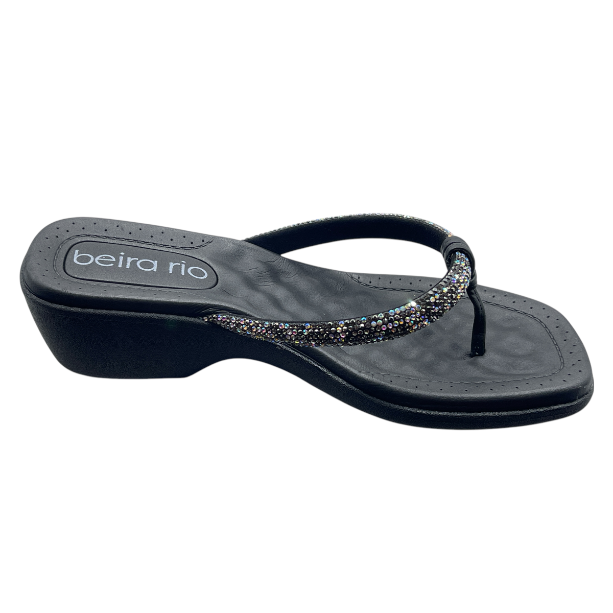 Tamanco Feminino Salto Grosso Baixo Strass Beira Rio 8527.104