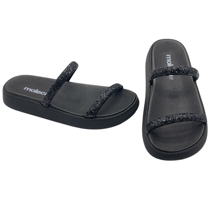 Chinelo Feminino Slide Tira Maxi Glitter Moleca 5507.100