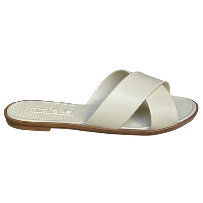 Sandália Feminina Rasteira Slide Tiras Cruzadas Moleca 5532.100