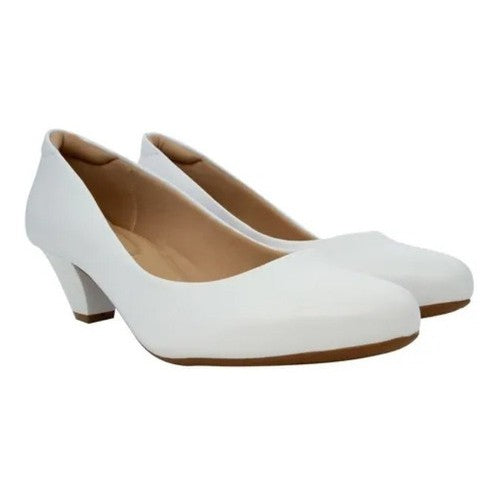 Scarpin Modare Branco  Enfermagem Conforto Para Seus Pés 7005.600