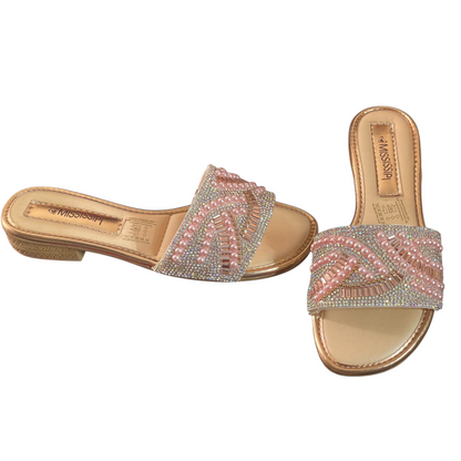 Tamanco Slide Salto Baixo Strass Bertini Mississipi MA641