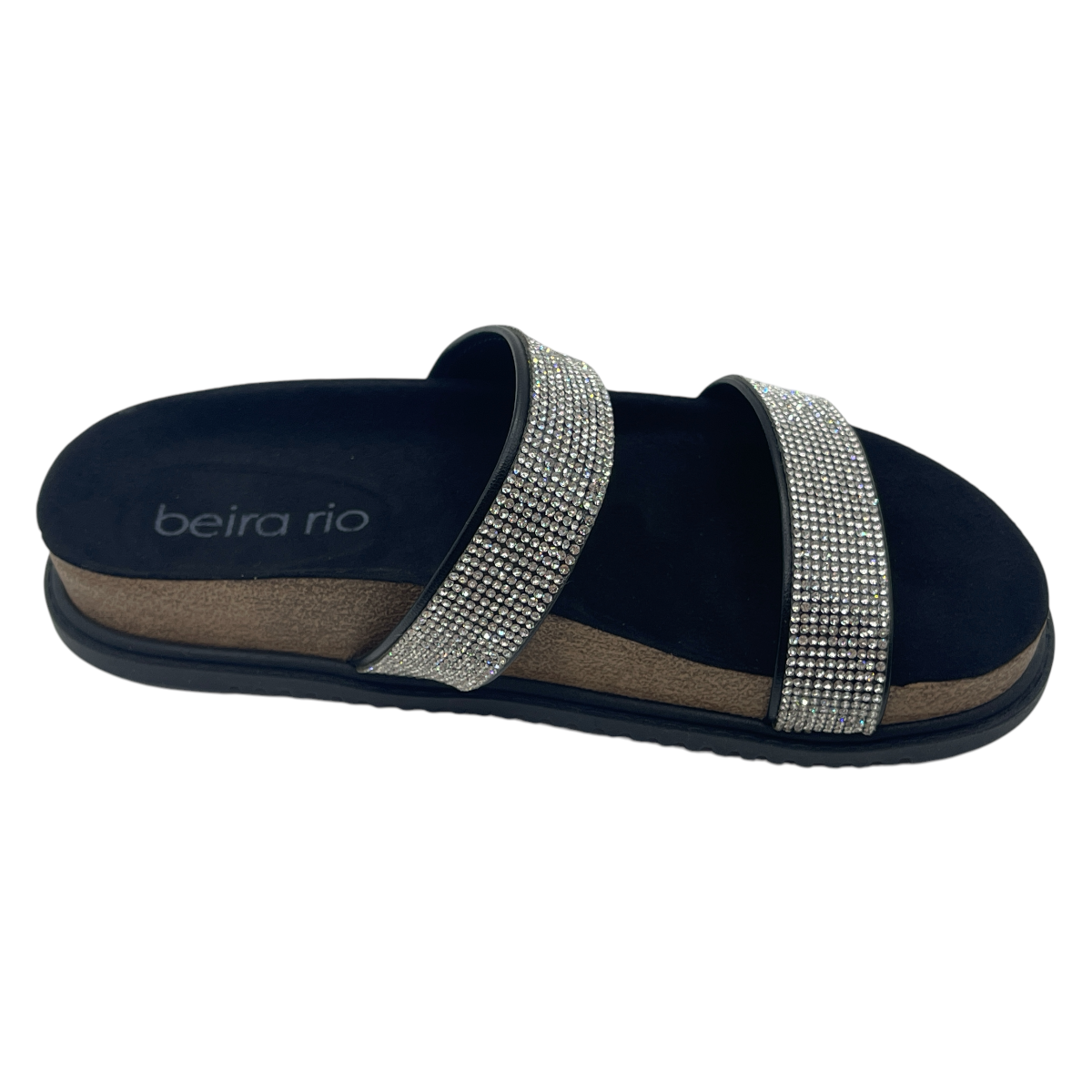 Sandália Feminina Rasteira Slide Strass Beira Rio 8523.106.27881
