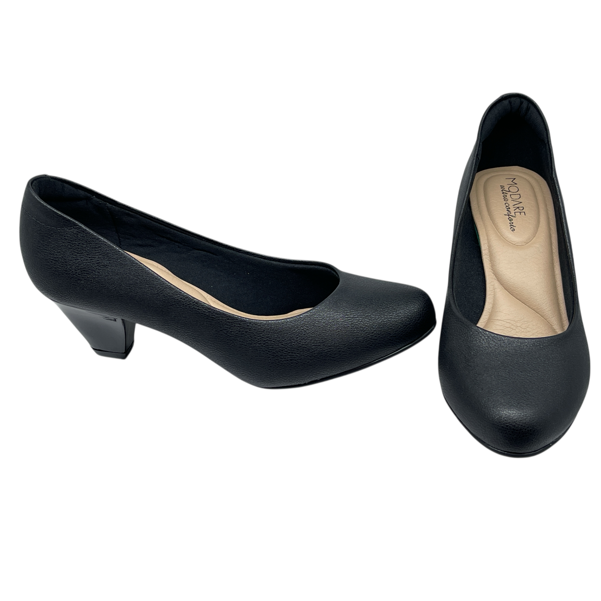 Sapato Feminino Scarpin Salto Baixo Modare Ultraconforto 7005.600