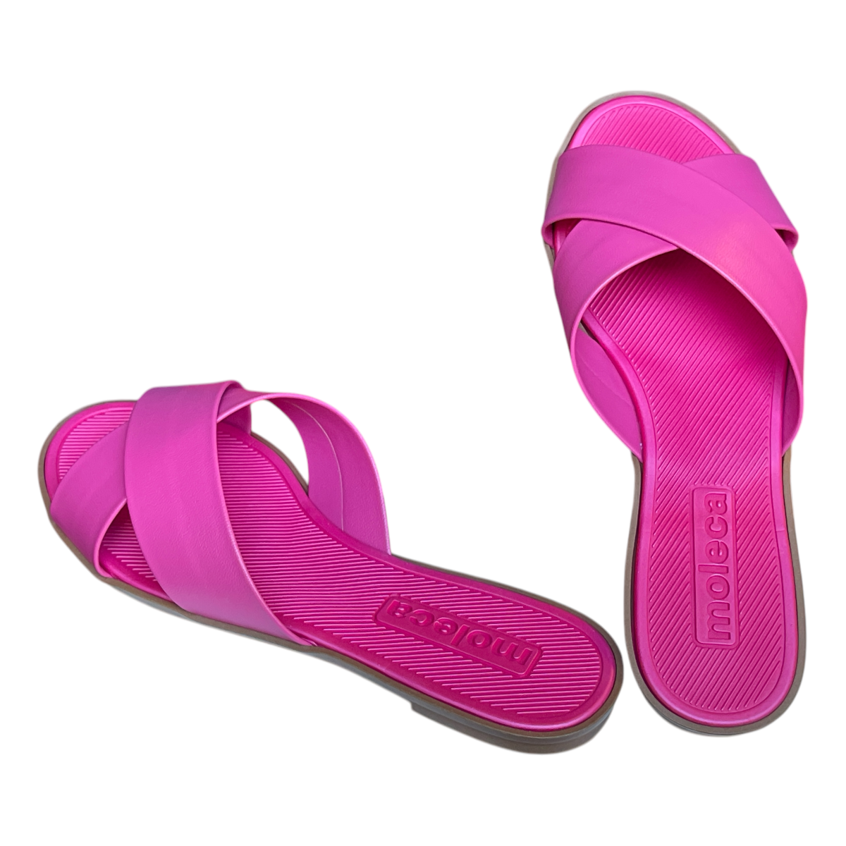 Sandália Feminina Rasteira Slide Tiras Cruzadas Moleca 5532.100