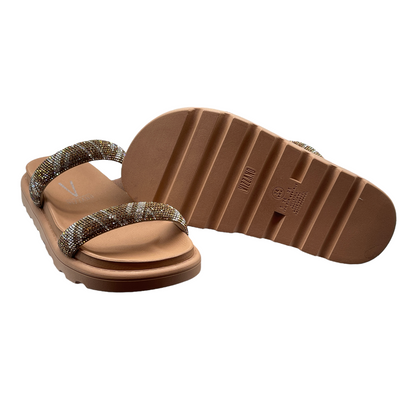 Chinelo Tamanco Slide Flatform Venezza Strass Vizzano 6459.110.28509