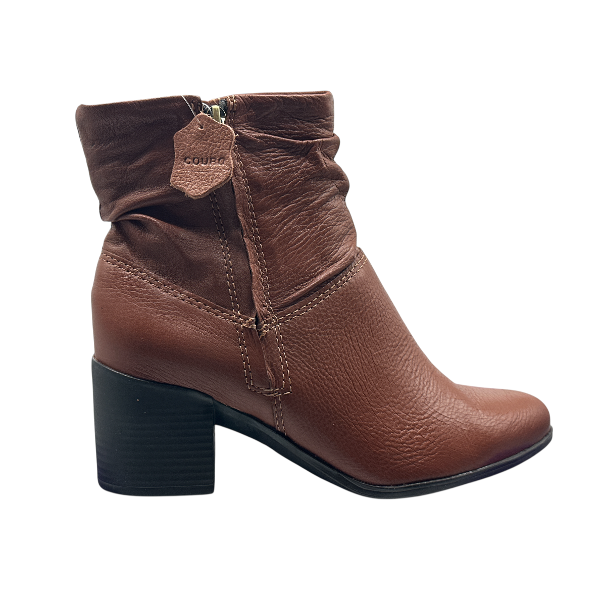 Bota Feminina Cano Curto Couro Burnish Bottero 346907-2