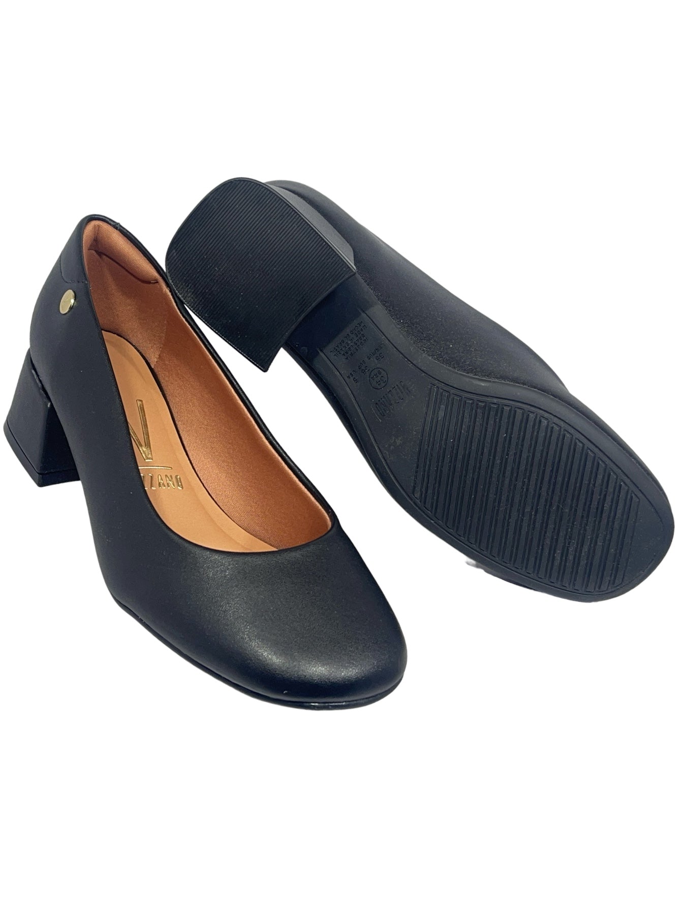 Sapato Feminino Mocassim Salto Quadrado Pelica Vizzano 1426.100