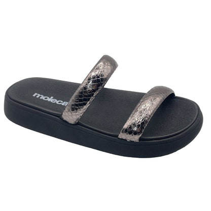 Chinelo Slide Tira Camurça Paris Glam Moleca 5507.101