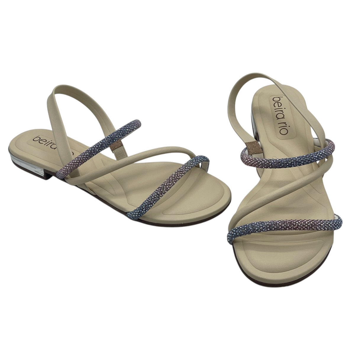 Sandália Rasteira Tiras Strass Degrade Beira Rio 8263.969