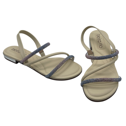 Sandália Rasteira Tiras Strass Degrade Beira Rio 8263.969