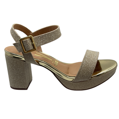 Sandália Feminina Salto Alto Grosso Glamour Vizzano 6425.110