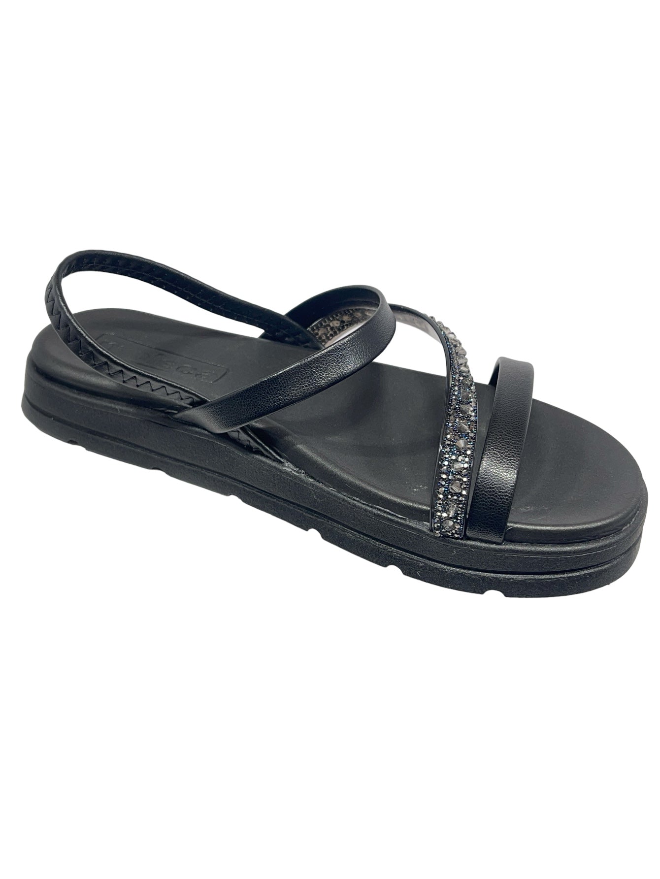 Sandália Tiras Pronta Strass Elástico  Moleca 5490.104.27154