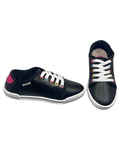 Tênis Infantil Meninas Napa Sardenha Flor Molekinha 2572.104