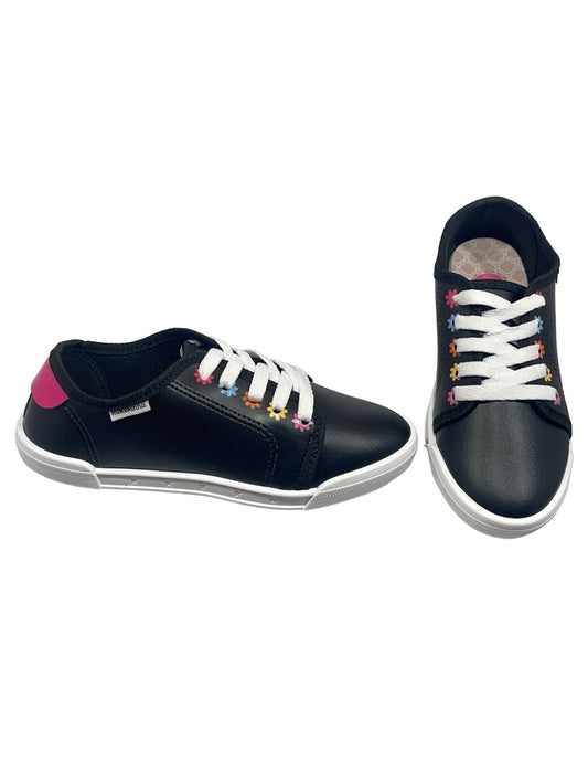 Tênis Infantil Meninas Napa Sardenha Flor Molekinha 2572.104