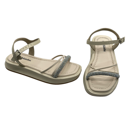 Sandália Infantil Papete Flatform Strass  Molekinha 2355.104