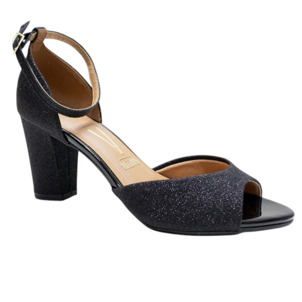 Sandália Feminina Salto Alto Grosso Glitter Vizzano 6262.406