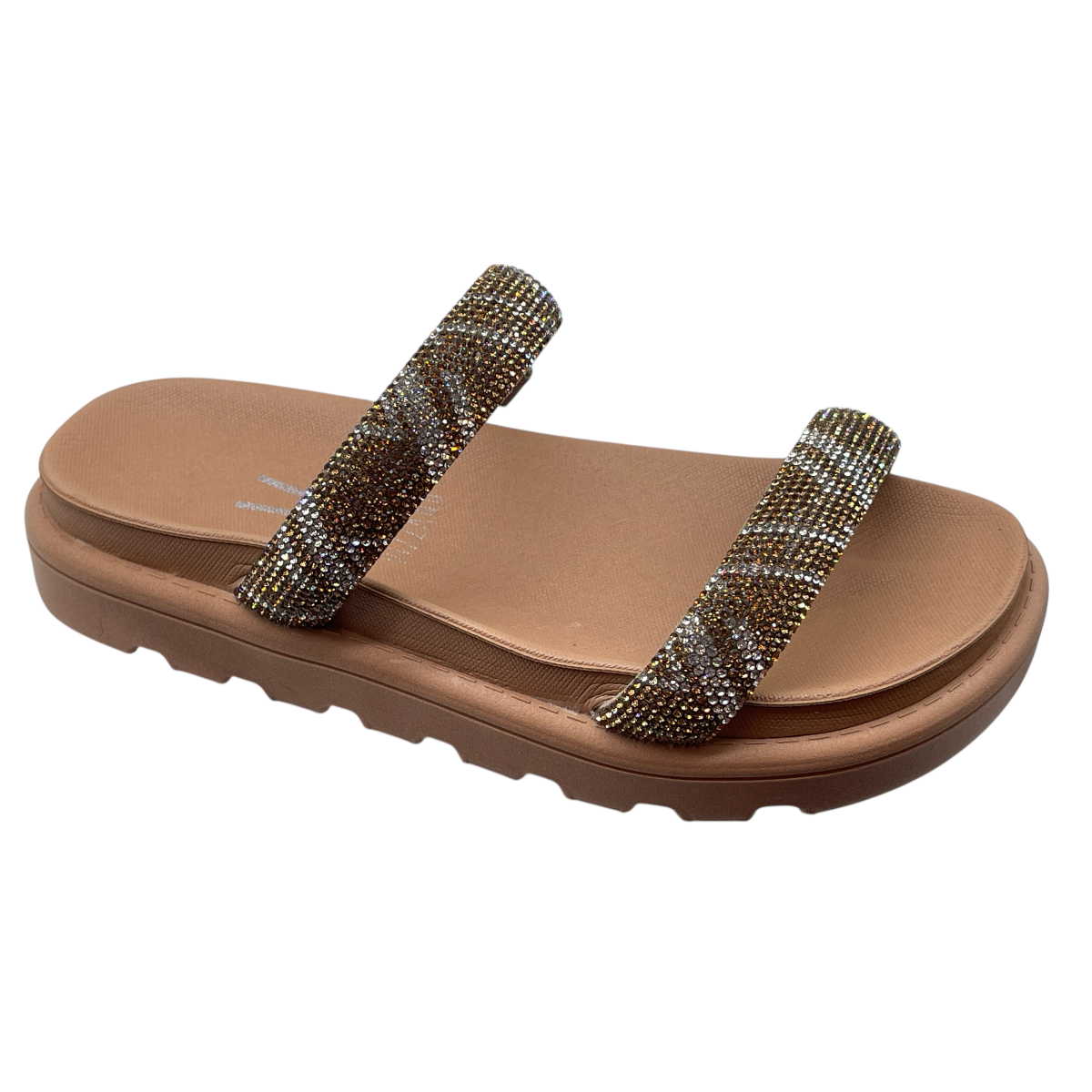 Chinelo Tamanco Slide Flatform Venezza Strass Vizzano 6459.110.28509