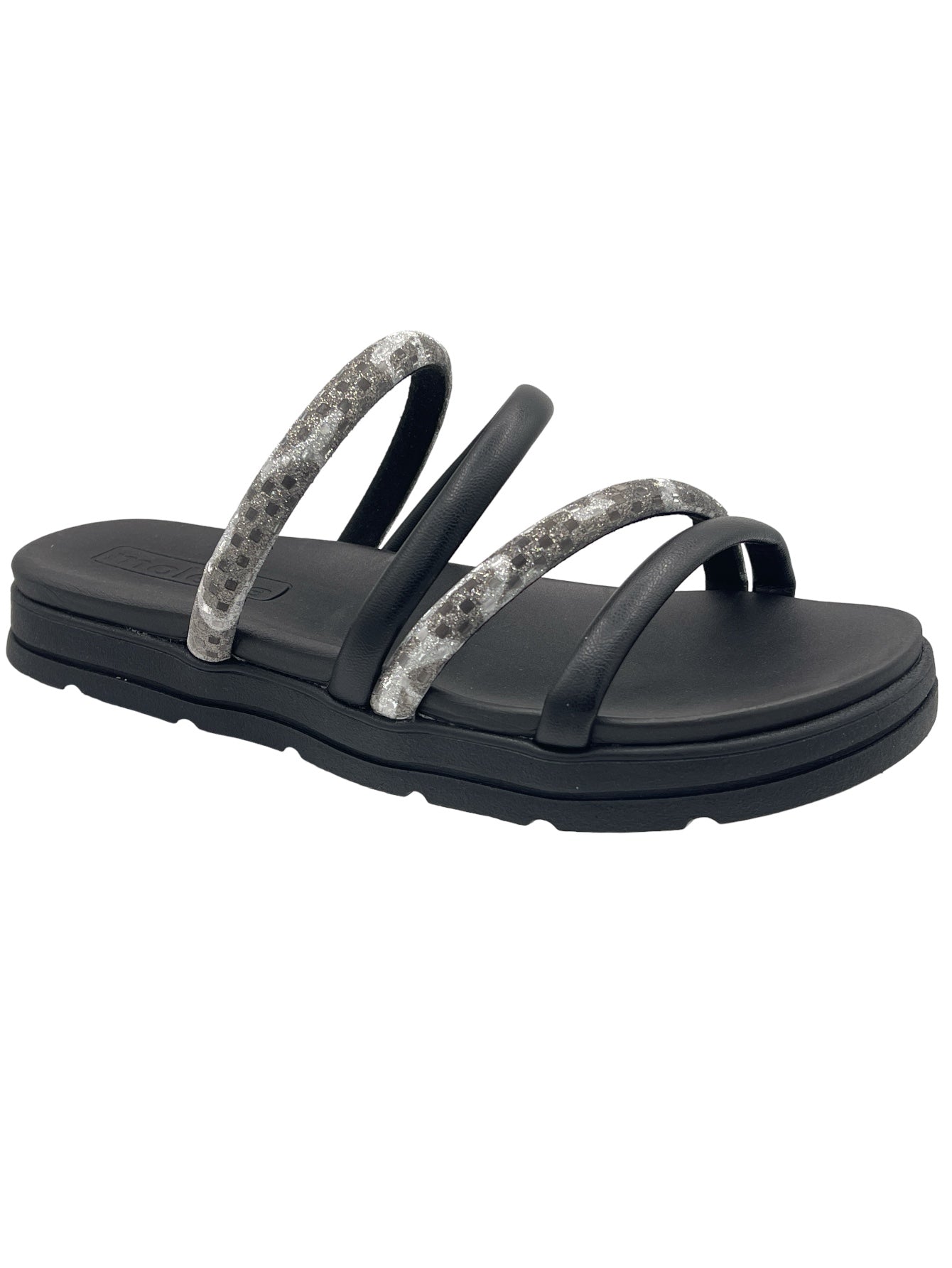 Sandália Feminina Slide Tratorada Strass Moleca 5490.110.27647