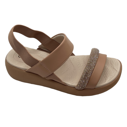 Sandália Feminina Com Strass e Elástico Comfortflex 24-81303