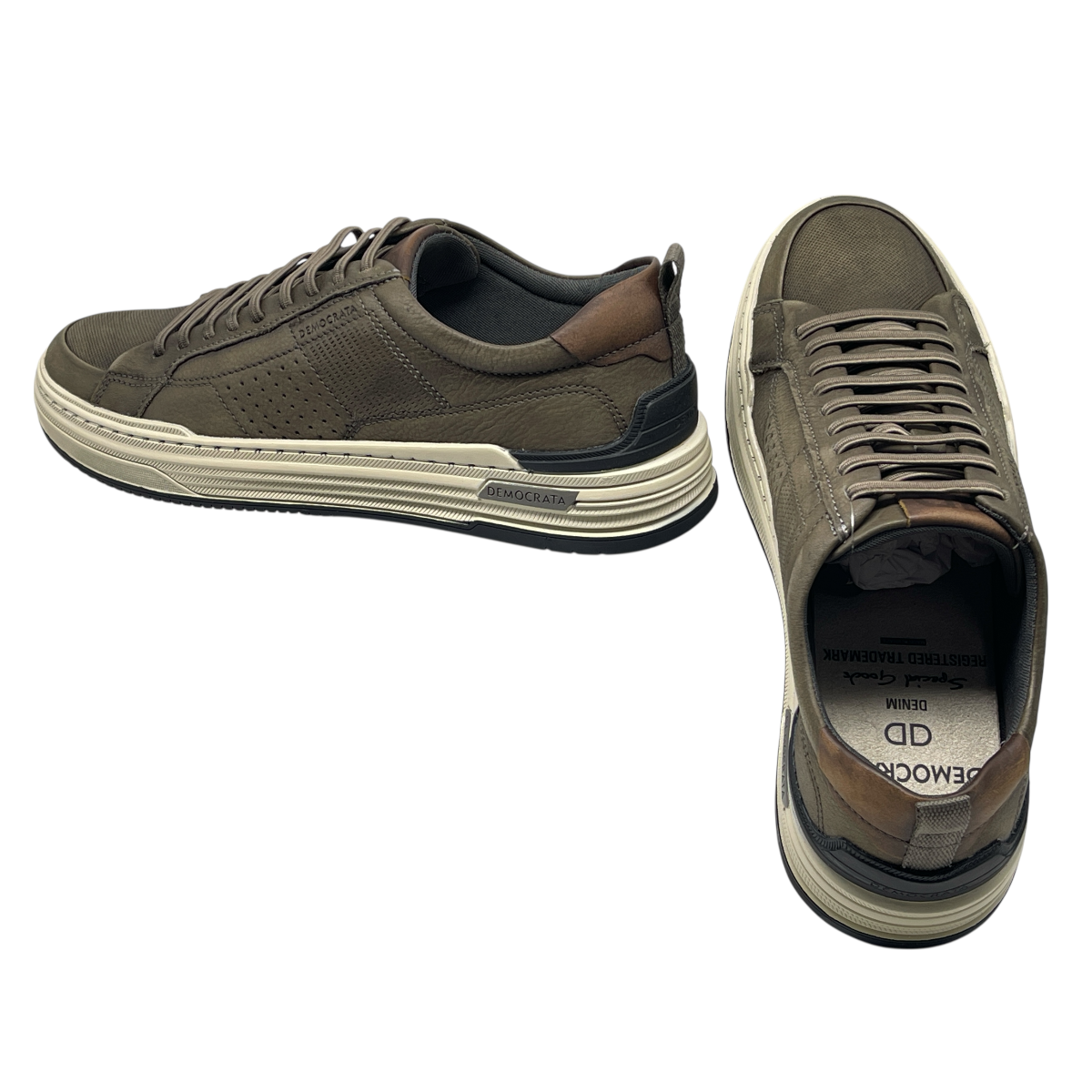 Sapatênis Masculino Denim Mike Couro Democrata 240601