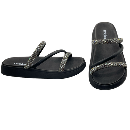 Chinelo Slide Tira Pronta Italia Strass Moleca 5469.121.28486