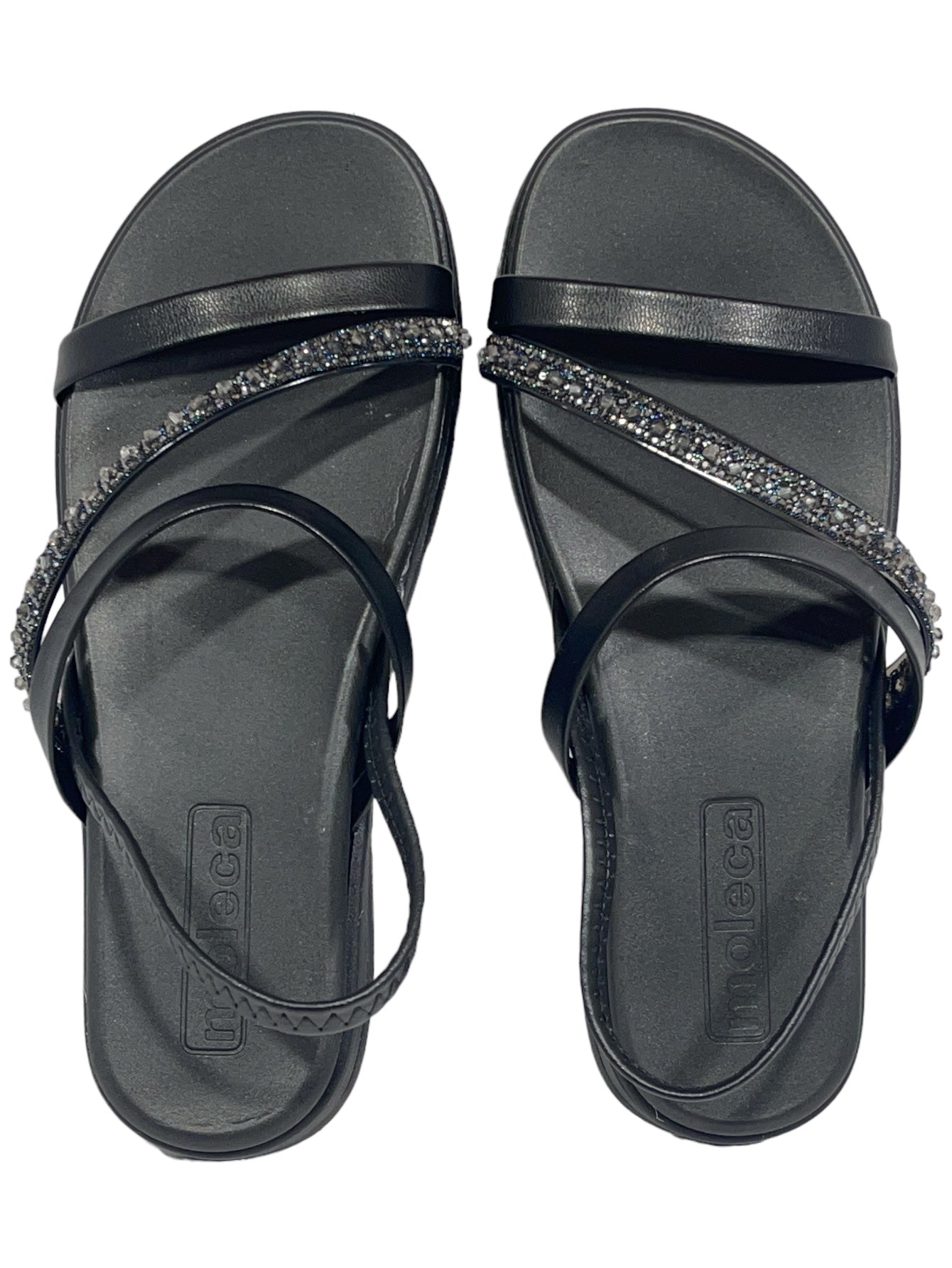 Sandália Tiras Pronta Strass Elástico  Moleca 5490.104.27154