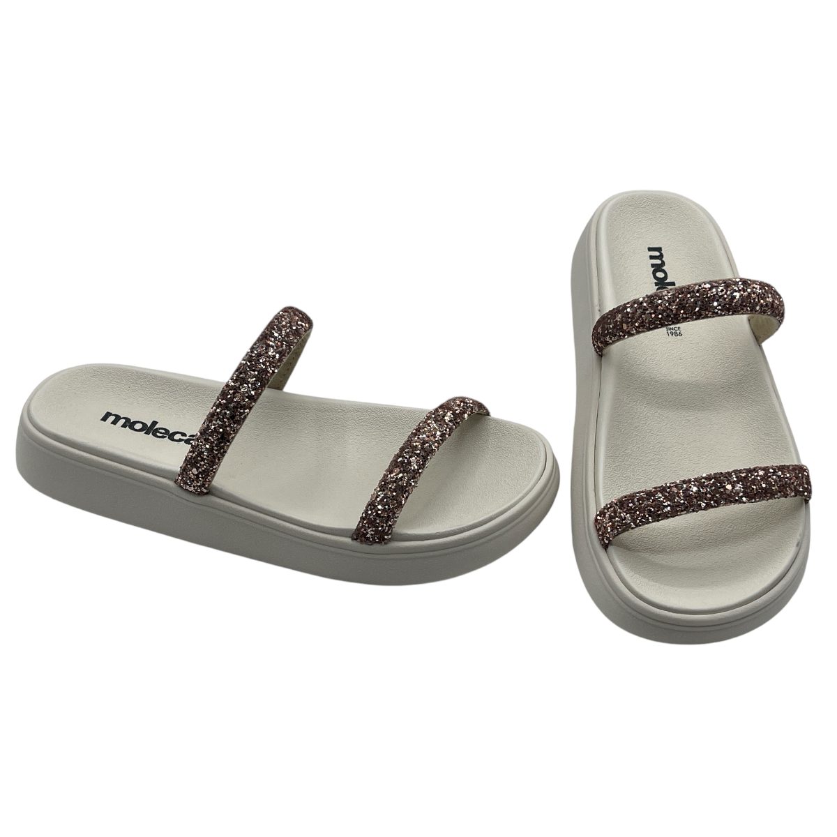 Chinelo Feminino Slide Tira Maxi Glitter Moleca 5507.100