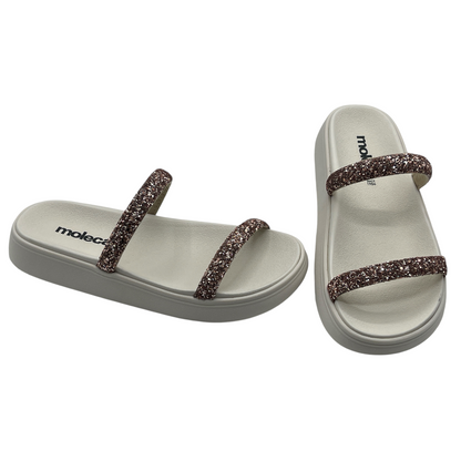 Chinelo Feminino Slide Tira Maxi Glitter Moleca 5507.100