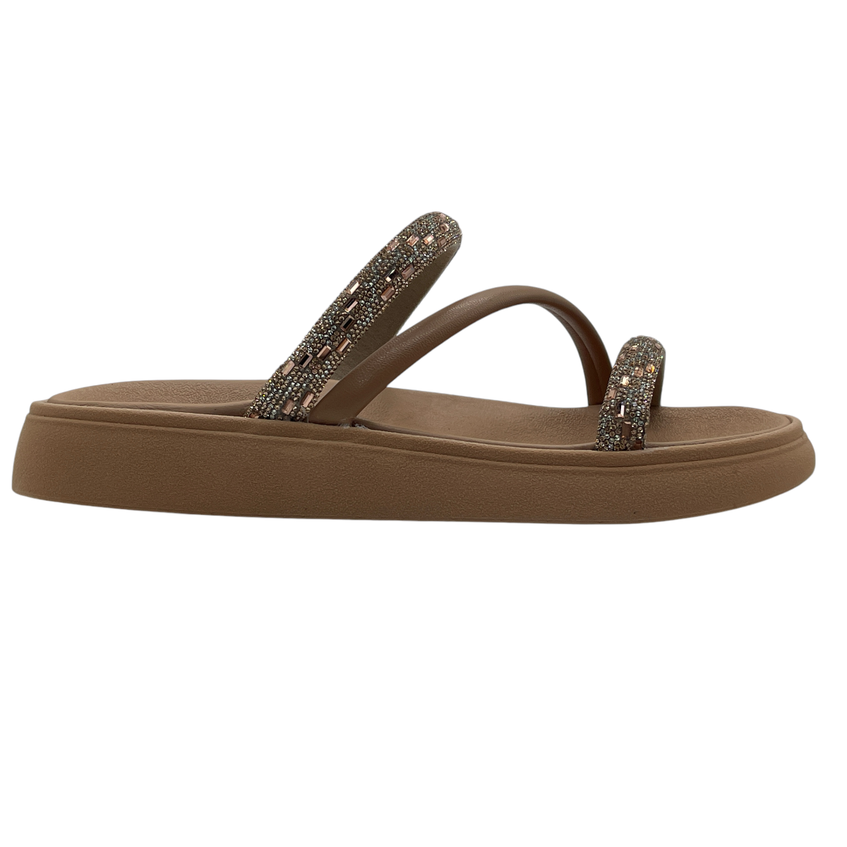 Chinelo Slide Tira Pronta Italia Strass Moleca 5469.121.28486