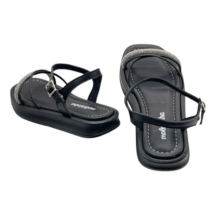 Sandália Infantil Papete Flatform Strass  Molekinha 2355.104