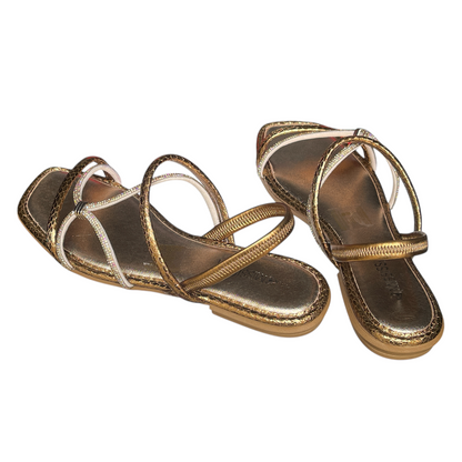 Sandália Feminina Rasteirinha Strass Metalizada Mississipi MC791