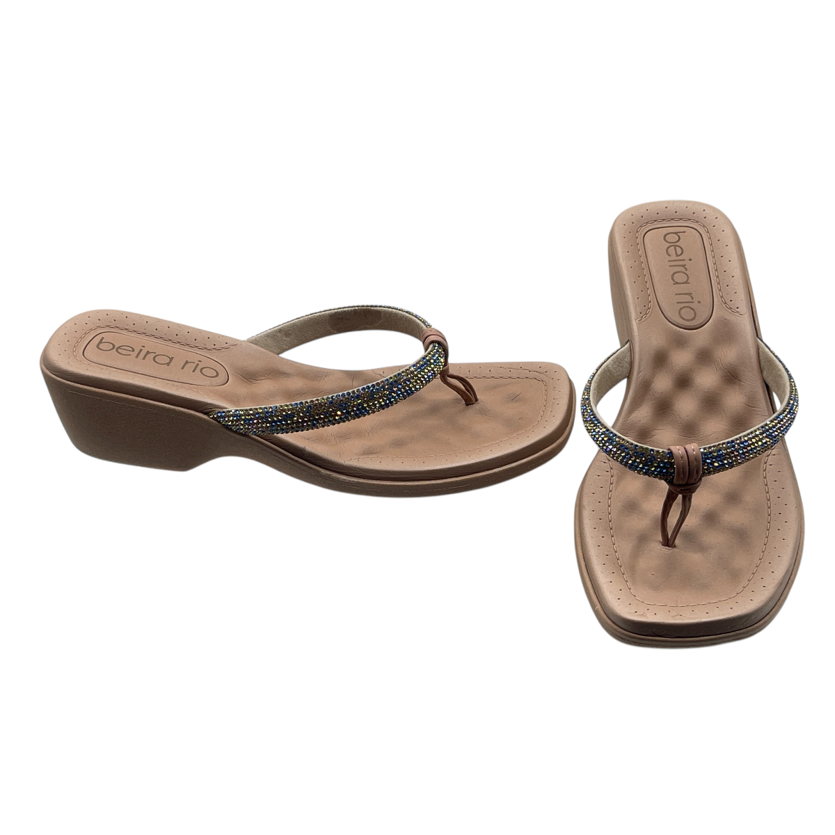 Tamanco Feminino Salto Grosso Baixo Strass Beira Rio 8527.104