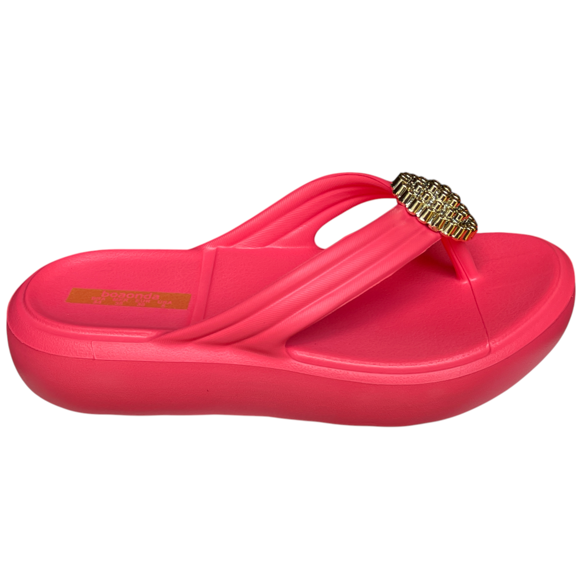 Chinelo Feminino Plataforma EVA  Alana Lux Pedras Boaonda 110