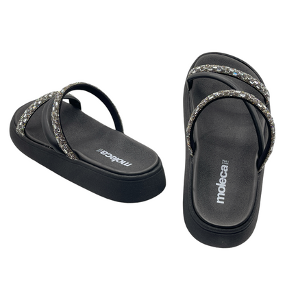 Chinelo Slide Tira Pronta Italia Strass Moleca 5469.121.28486
