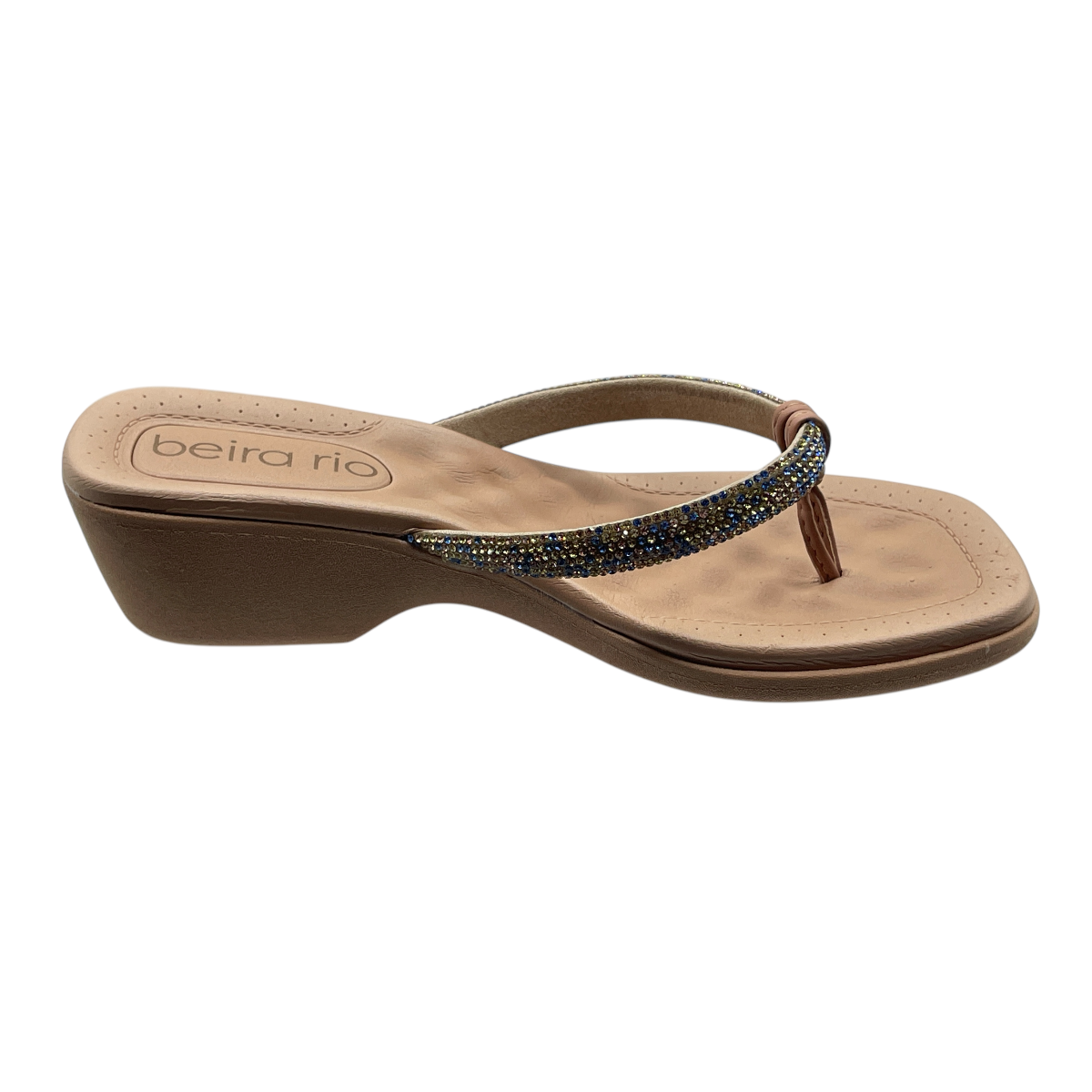 Tamanco Feminino Salto Grosso Baixo Strass Beira Rio 8527.104