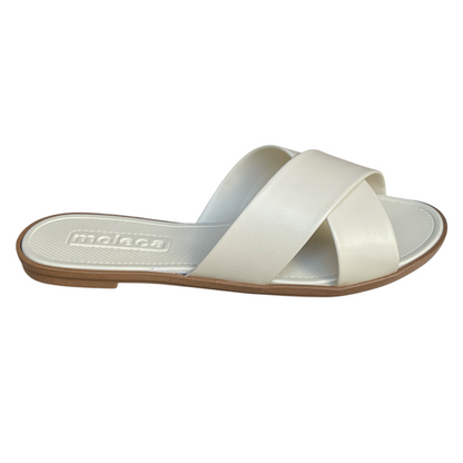 Sandália Feminina Rasteira Slide Tiras Cruzadas Moleca 5532.100