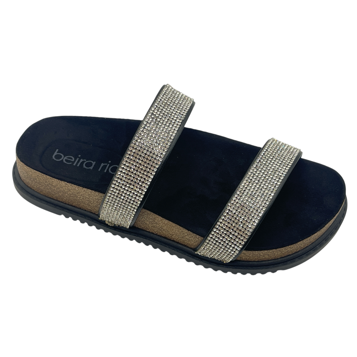 Sandália Feminina Rasteira Slide Strass Beira Rio 8523.106.27881