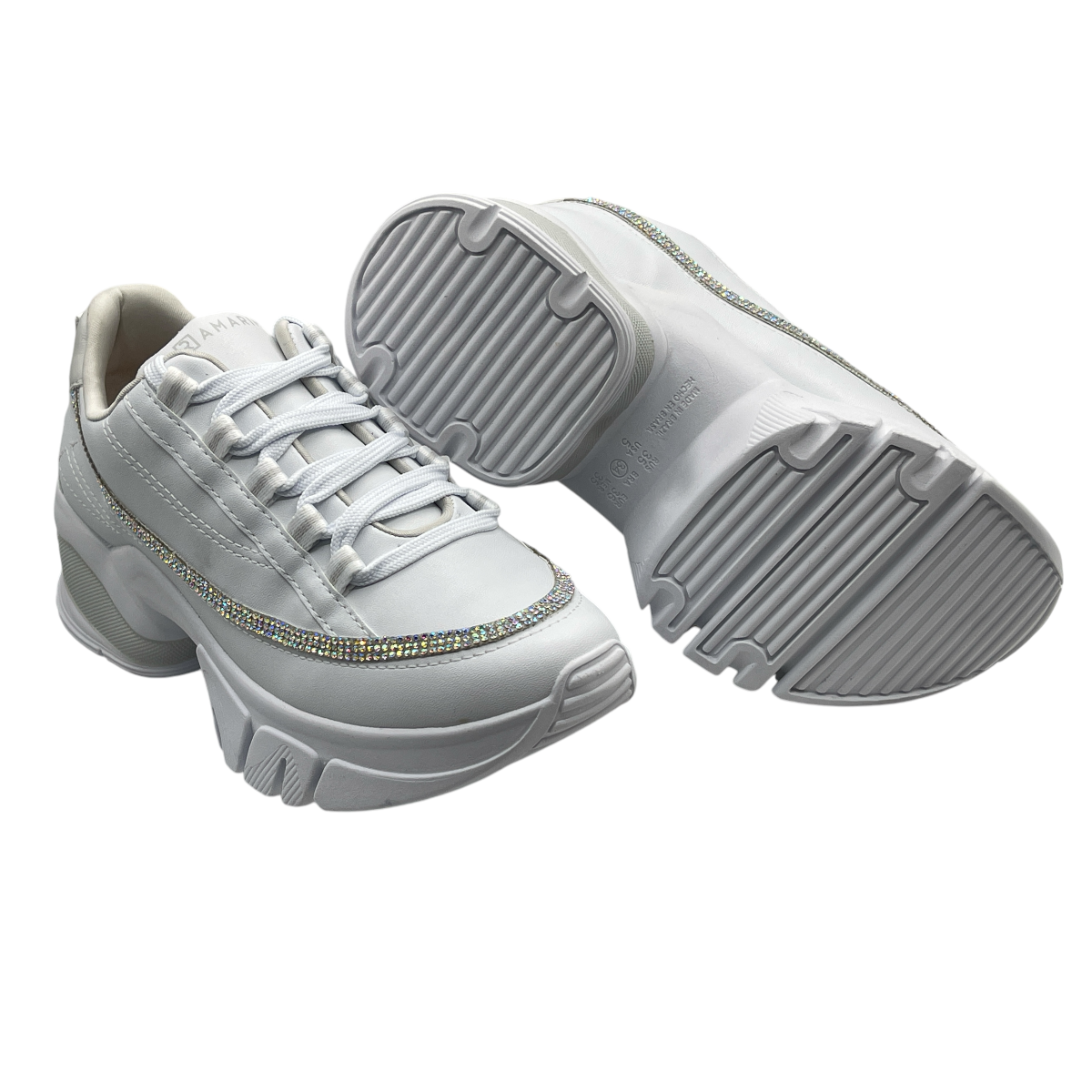 Tênis Feminino Chunky Plataforma Strass Ramarim 24-80106