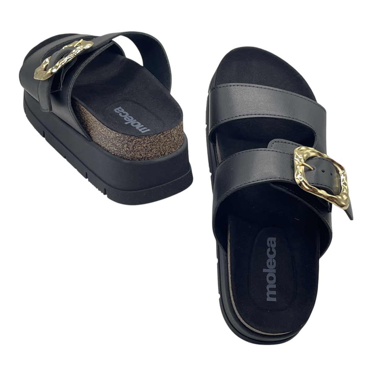 Sandália Tamanco Slide Flatfom Tratorada Moleca 5513.103