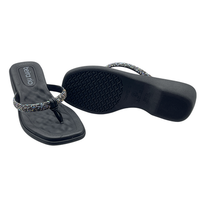 Tamanco Feminino Salto Grosso Baixo Strass Beira Rio 8527.104