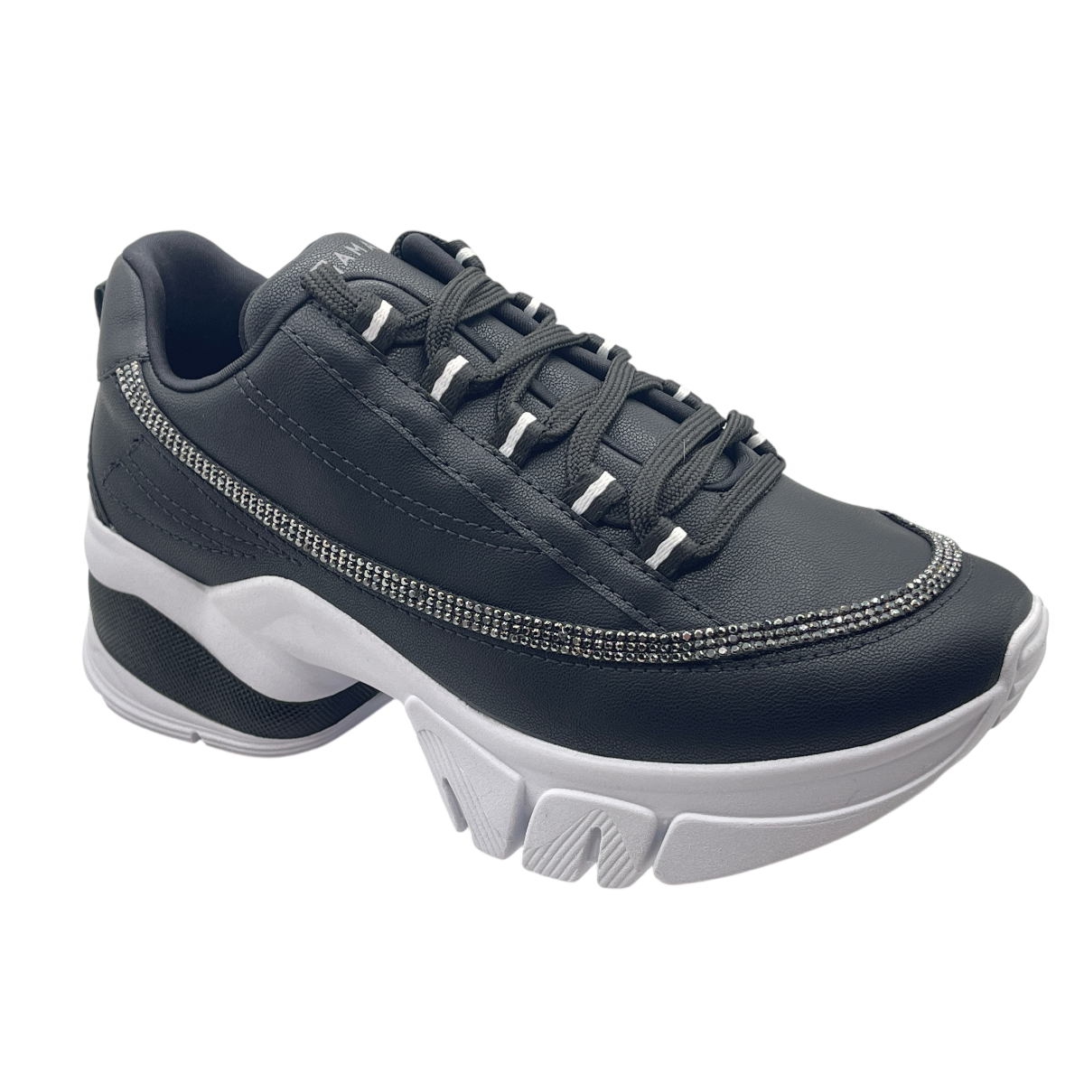 Tênis Feminino Chunky Plataforma Strass Ramarim 24-80106