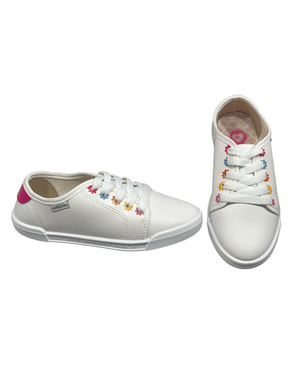 Tênis Infantil Meninas Napa Sardenha Flor Molekinha 2572.104